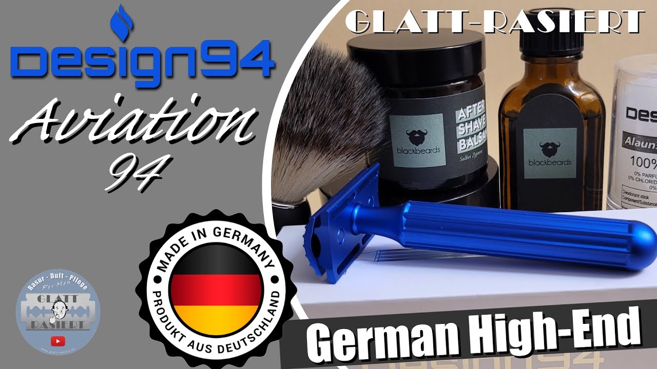 AVIATION94 ALUMINIUM ║ Design94 Rasierhobel Germany / Nassrasur // GLATT - RASIERT