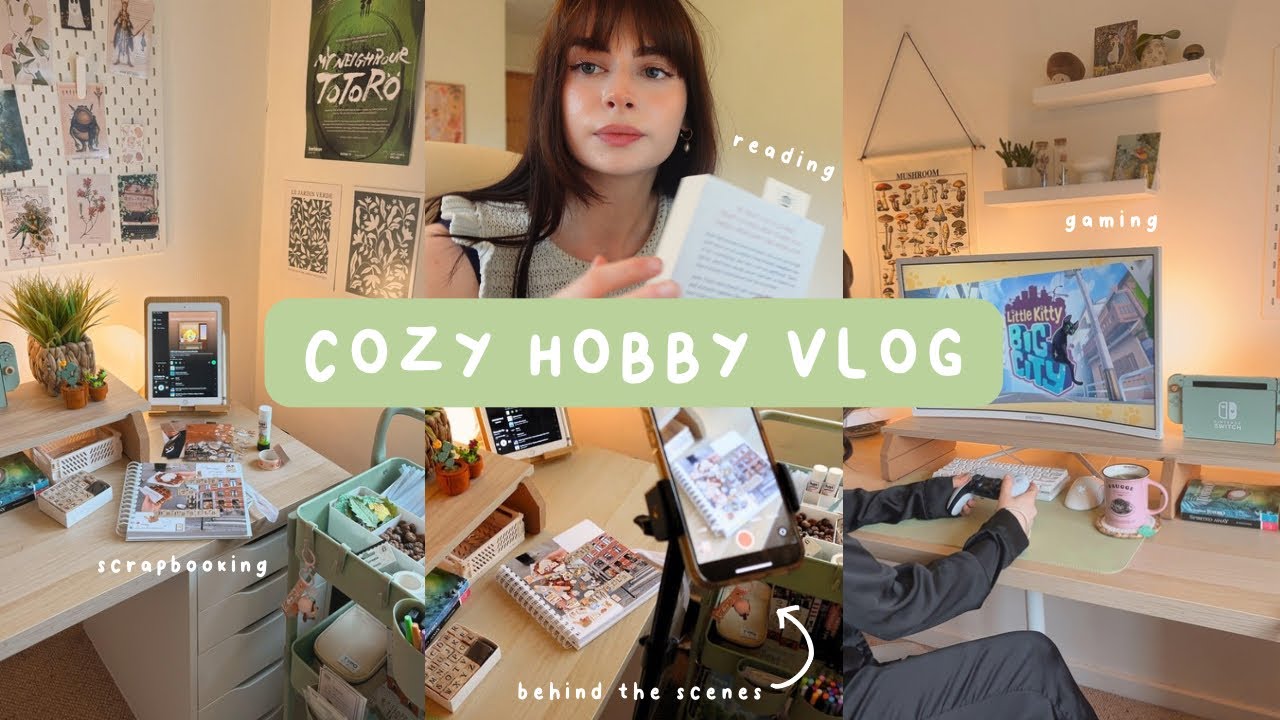 A Cozy Hobby Vlog 📖✨┃reading, gaming, scrapbooking & more!!