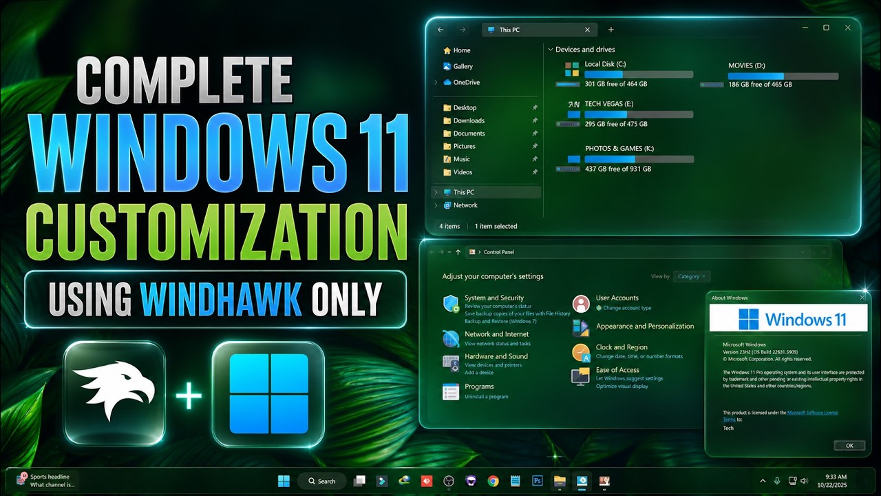 Complete Windows 11 Customization Using Windhawk Only | Step-by-Step Guide 2025