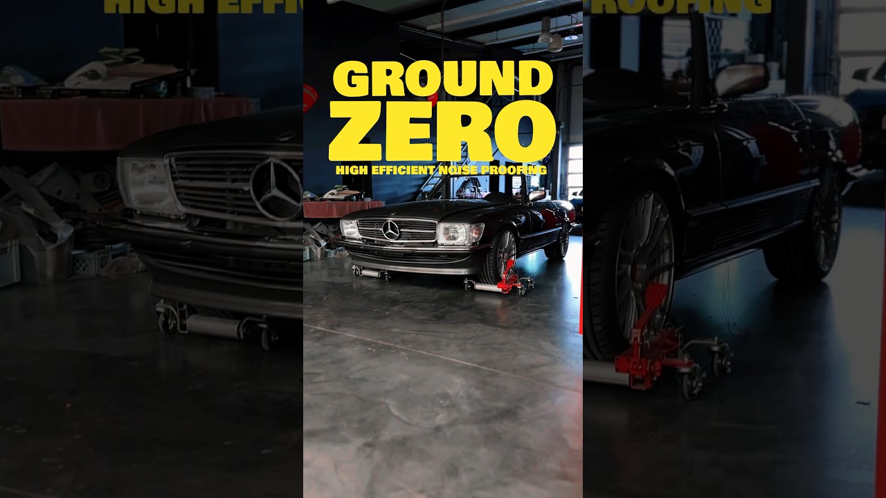 GROUND ZERO. Noise proofing on our R107 #mercedesbenz #restomod