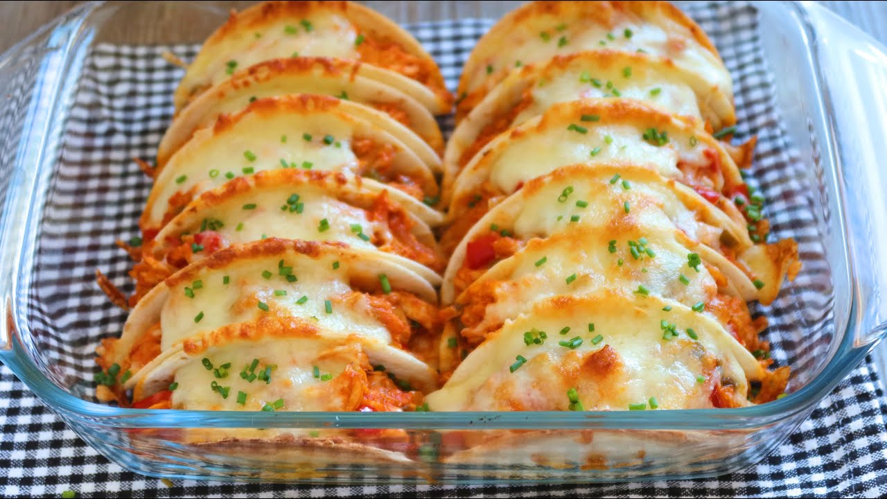Tacos de pollo y queso