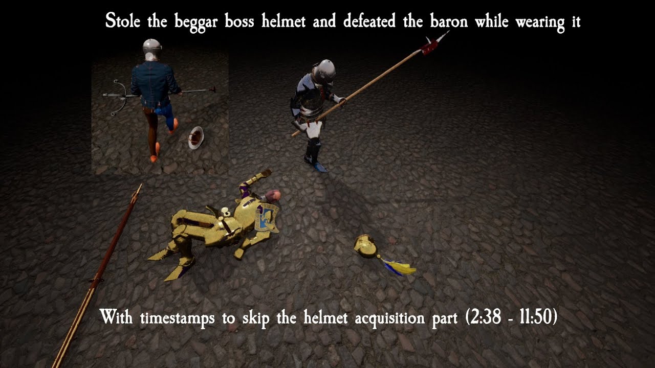Half Sword Abyss, stole beggar and baron boss helmets, 10050 score, full run with timestamps