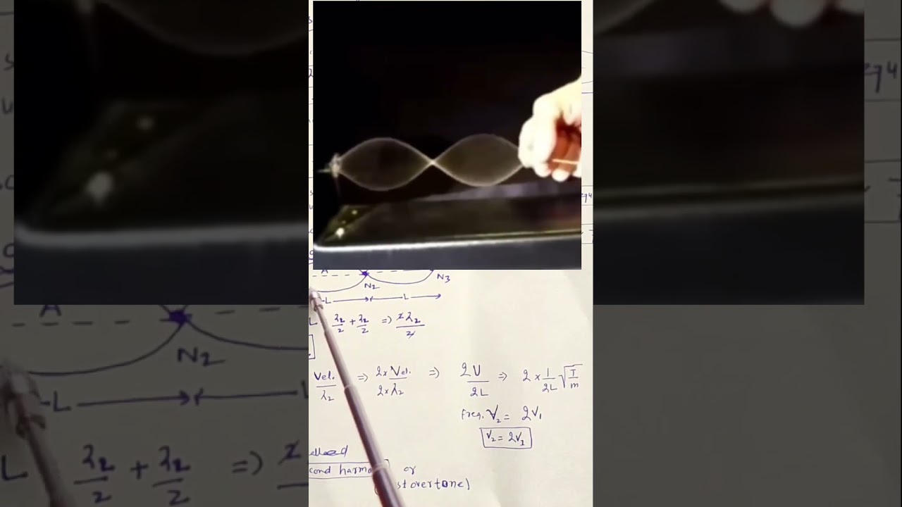 Fundamental modes or  first, second, third harmonics #11thphysics #waves #shortvideo