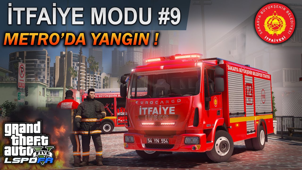METRODA BÜYÜK YANGIN ! | GTA 5 İTFAİYE MODU #9 | IVECO EUROCARGO