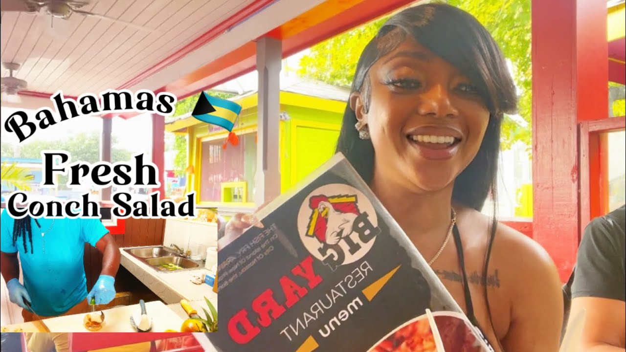Pull up to Bahamas 🇧🇸 Nassau for Fresh CONCH SALAD! BEST CONCH SALAD in the 🌍 
