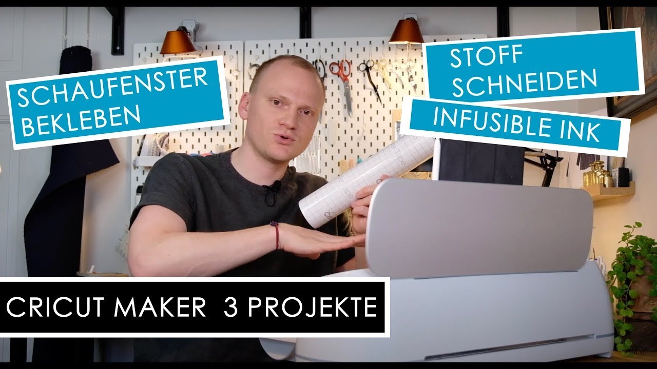 Cricut MAKER 3 Plotter - Drei Projekte: Fenster Sticker, Tasche aus Stoff schneiden & Infusible Ink
