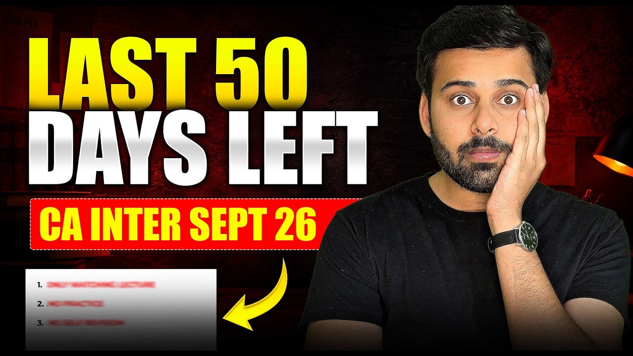 50-Day Timetable with Daily Targets || CA Inter Sept 26