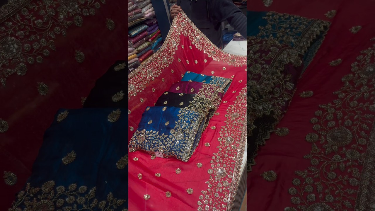 Premium Heavy Beads Handwork Saree | Designer Saree With Heavy Blouse | Wholesale Price