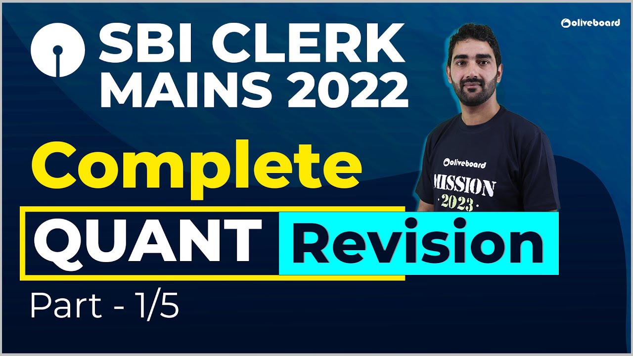 SBI Clerk Mains 2022 | Complete Quant Revision | Part - 1/5 | SBI Clerk Mains Quant By Umer Sir