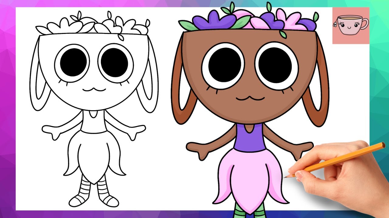 How To Draw Bassie from Dandy's World | Easy Drawing Tutorial