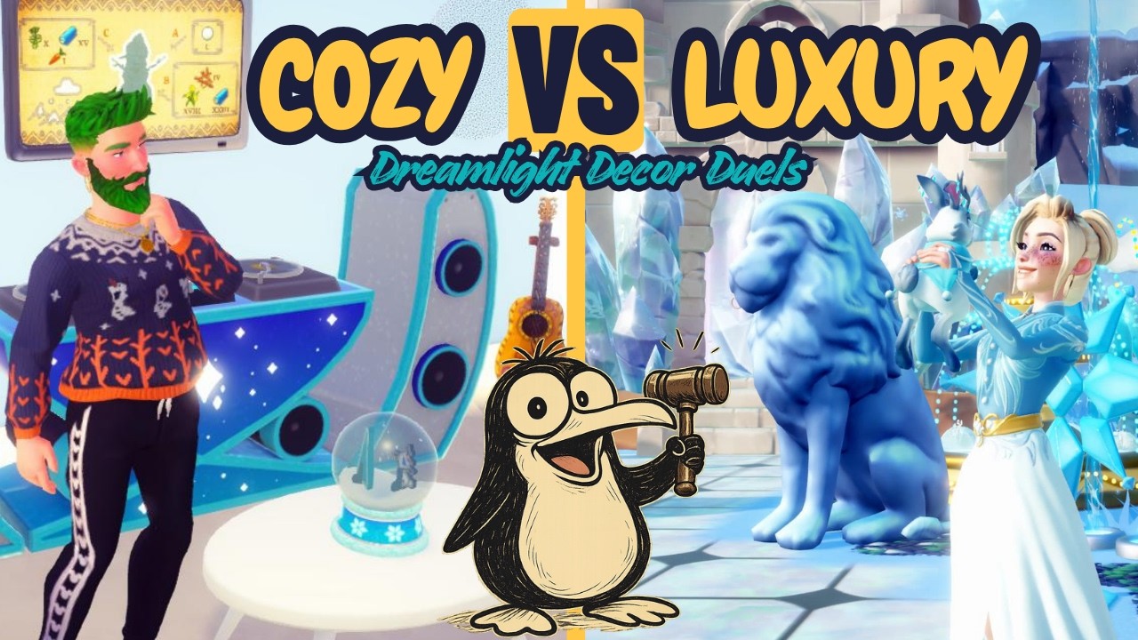 Dreamlight Decor Duels: Cozy GF vs Engineer BF (Penguin Home) Dreamlight Valley