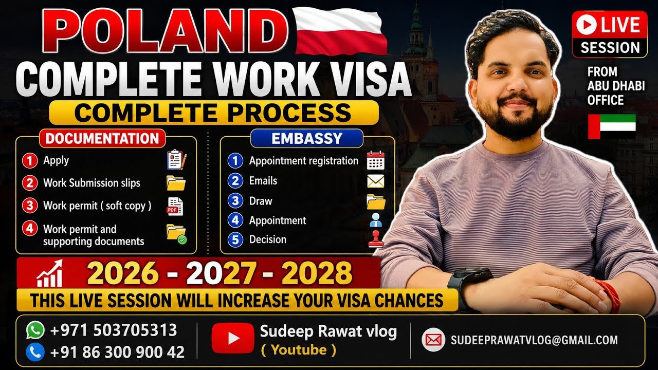 🙋&zwj;♂️ POLAND 🇵🇱 WORK VISA COMPLETE PROCESS 😀