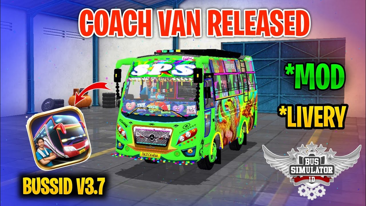 New Tn Coach Van Mod Tamil | Bus Simulator Indonesia | Tn Coach Van Mod In Bussid #tn #coachvan #mod
