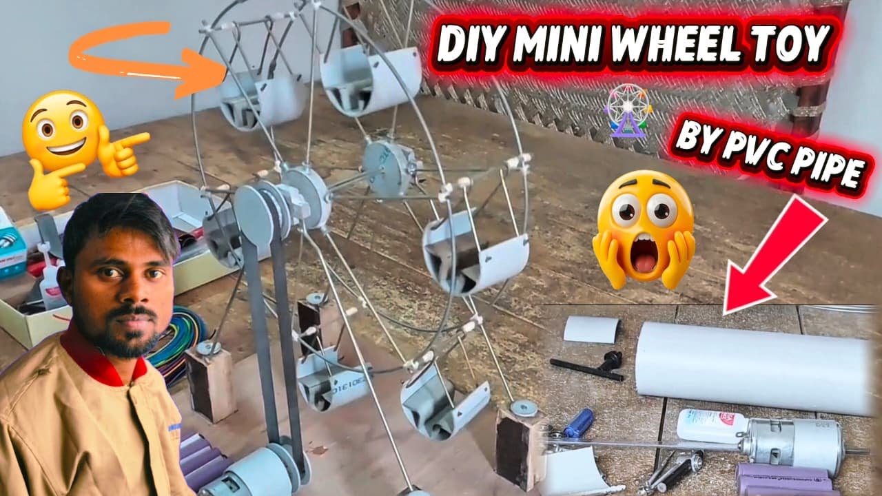 DIY SPINNING WHEEL SWING | MAKE SPINNING WHEEL SWING BY PVC PIPE | DIY MINI TRACTOR | MINI TROLLEY