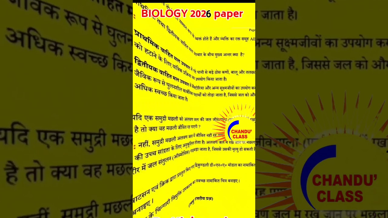 Class 12 Biology Important Questions | UP Board 12th Biology Most Important Questions