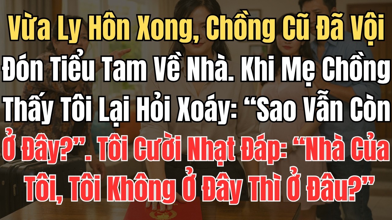 Vừa Ly Hôn Xong, Chồng Cũ Đã Vội Đón Tiểu Tam Về Nhà. Đến Khi Mẹ Chồng Thấy Tôi Lại Hỏi Xoáy ...