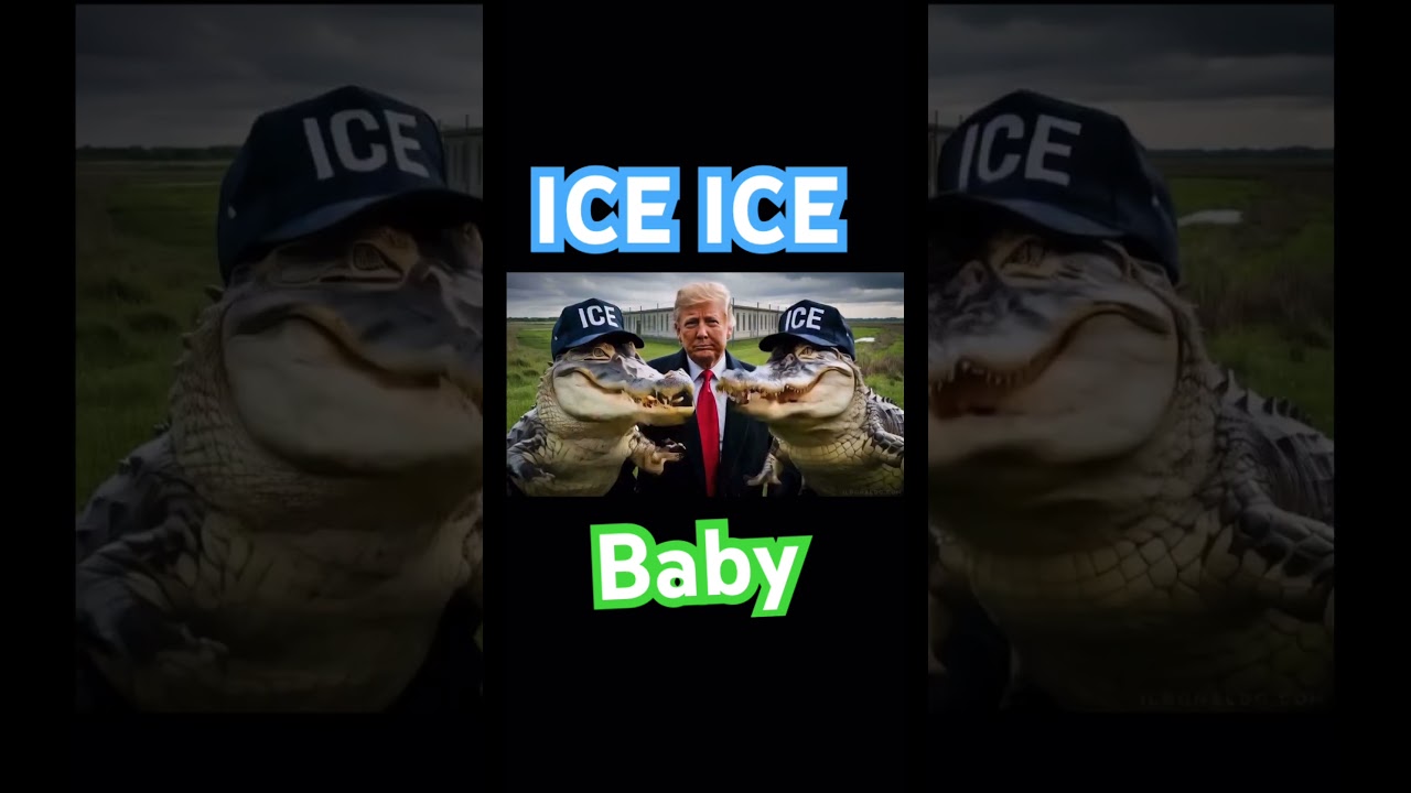 Ice ice baby! #ice #trump #politics #funny #hilarious #cringe #usa #maga #florida #alligatorAlcatraz