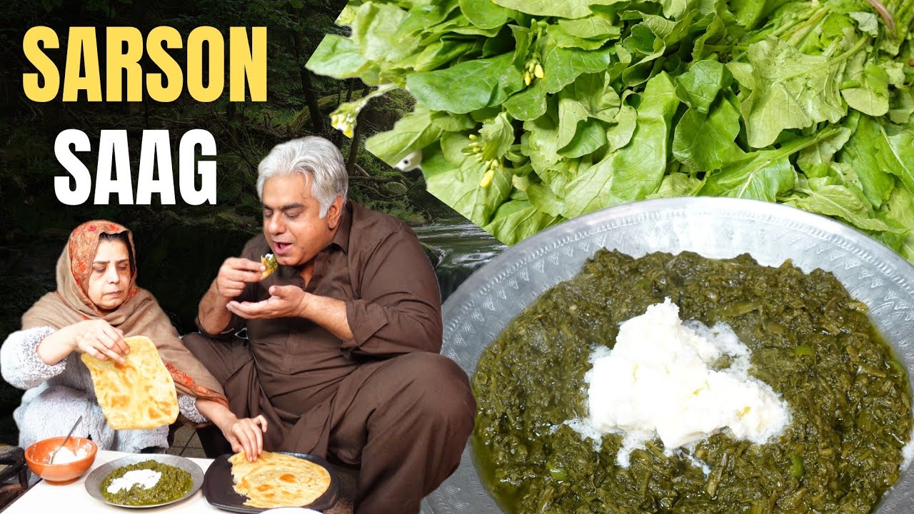Sarson Ka Saag | Homemade Butter | Mustard Greens Recipe | Mustard Leaves Recipe