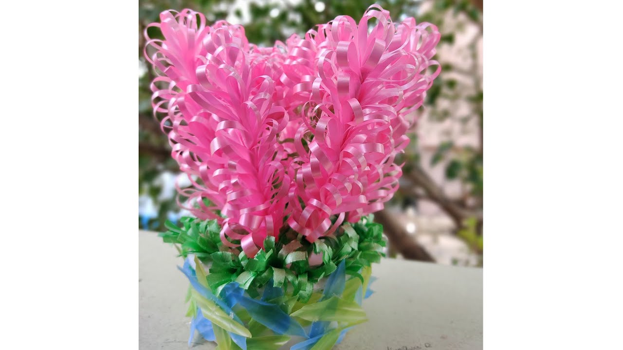 | YR |Plastic ribbon flower pot silky and smooth |