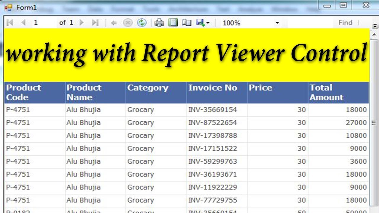 VB.NET | Report Viewer Control | How to use Report Viewer control to display report ?