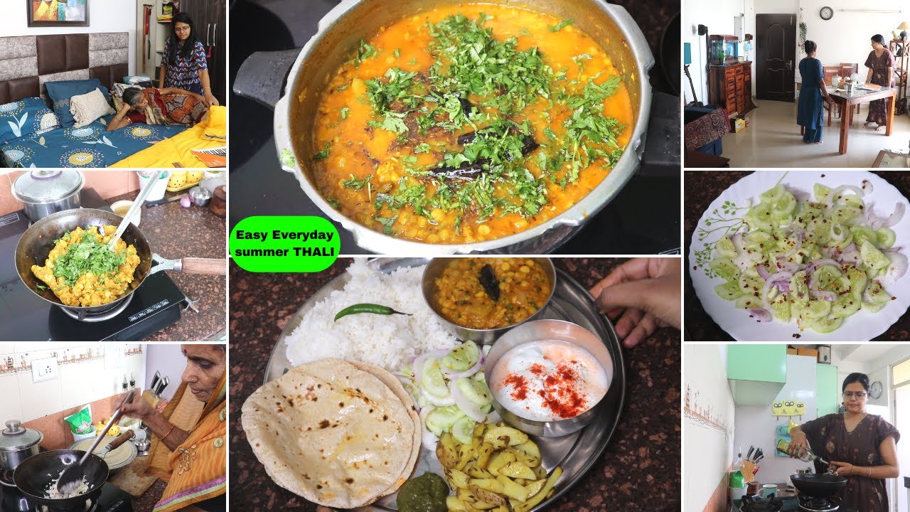 Finally REVEALING पापा मां के साथ क्यों नहीं आए | Quick Summer Everyday THALI & माँ की पराठा रेसिपी