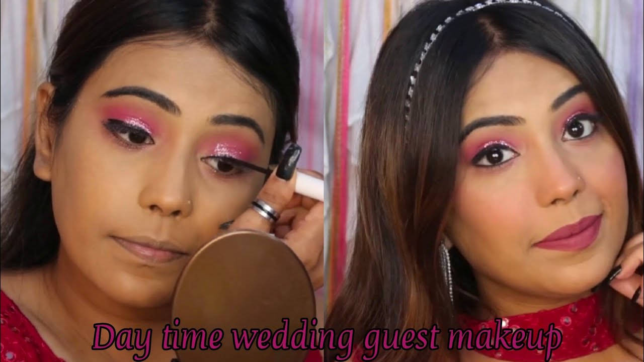 Easy Day Time wedding guest makeup look 😍 Akanksha soni