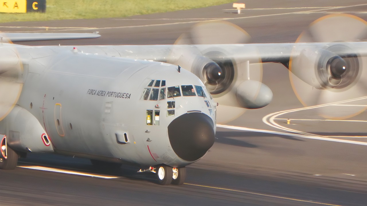 BEAUTIFUL C130 HERCULES Portuguese Air Force at Madeira Airport
