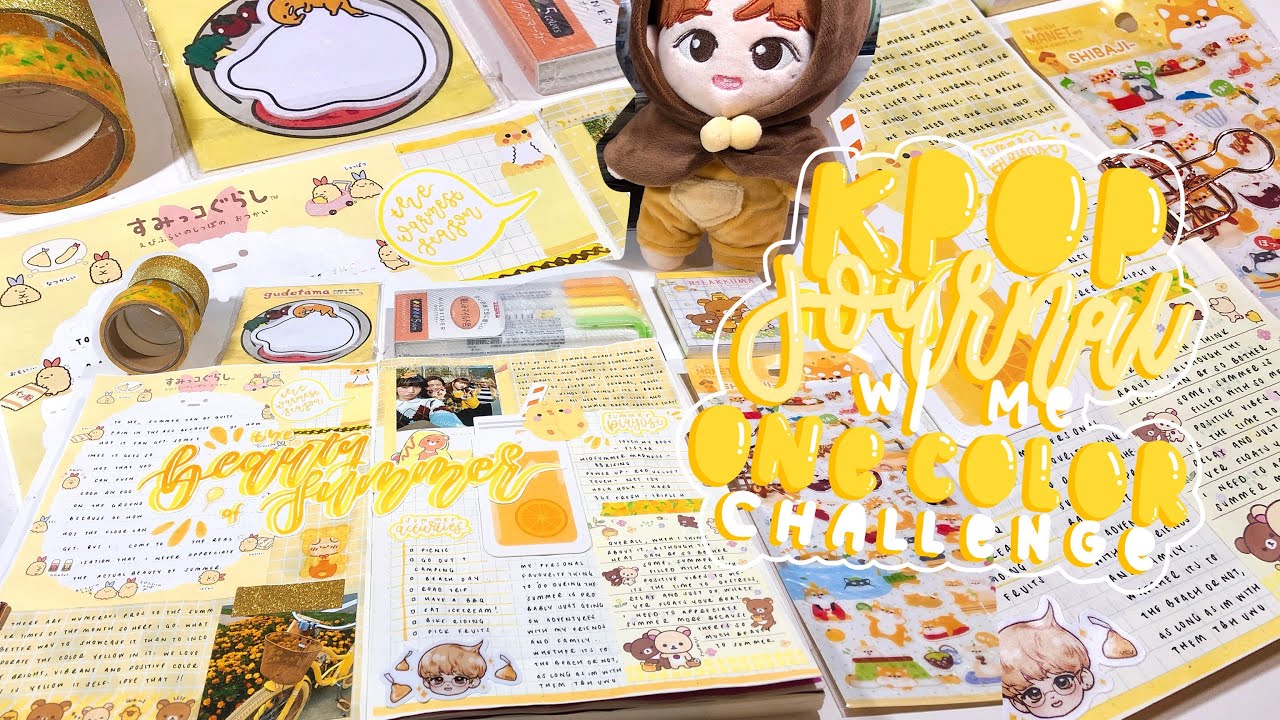 k-pop journal with me - one color challenge?!