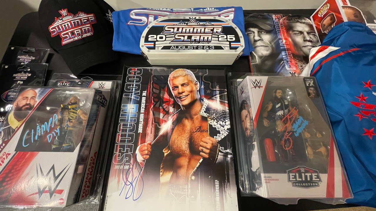 My SummerSlam 2025 Haul! 👊📦 Signed WWE Figures, Cody Rhodes Auto, Limited Edition Mini Belt and More
