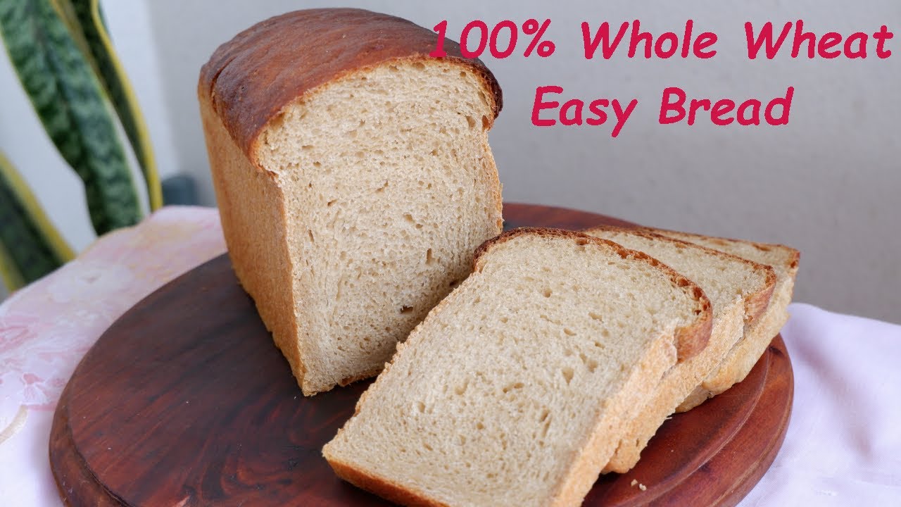 100% Whole Wheat Bread/Healthy Eggless Atta Bread/आटा ब्रेड या गेहूं का ब्रेड - Wholemeal bread #32