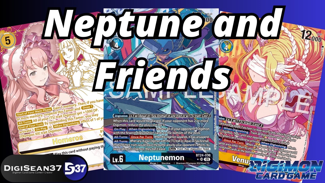Описание колоды Neptunemon Fishes | Карточная игра Digimon | BT24 Time Stranger