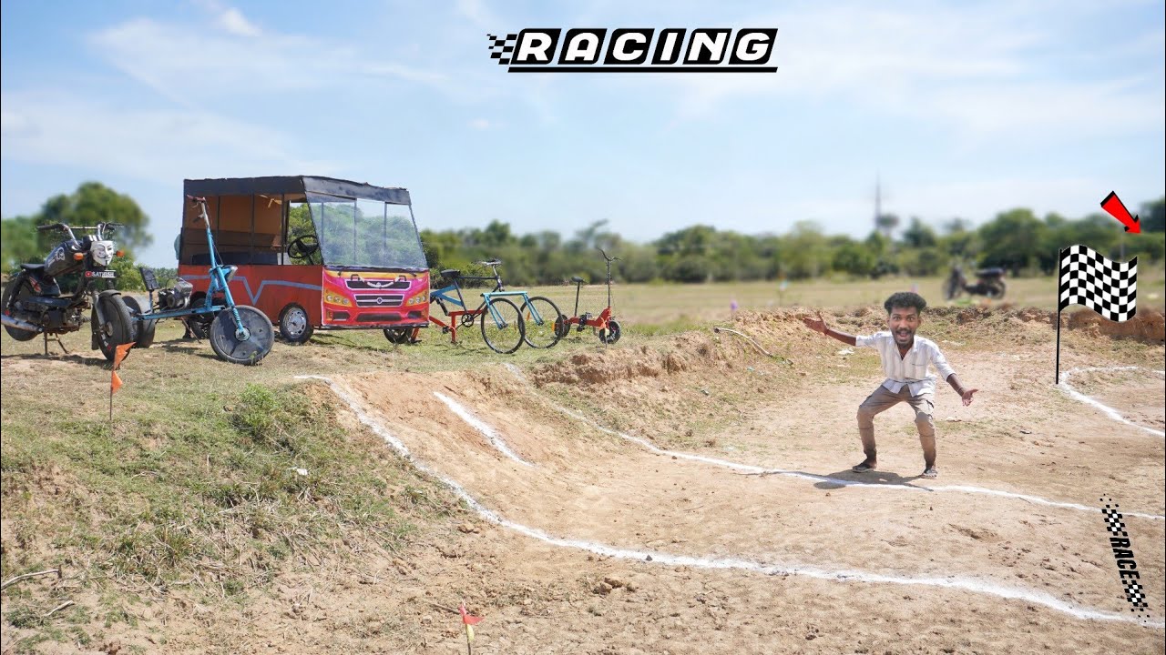 Home Made Car Race Challenge💯 Real Track Challeng..! Sathish