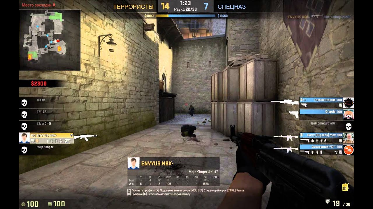 CS: GO - Clutch 1x5 with AK-47