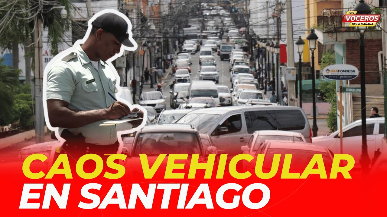 CAOS VEHICULAR EN SANTIAGO DE LOS CABALLEROS