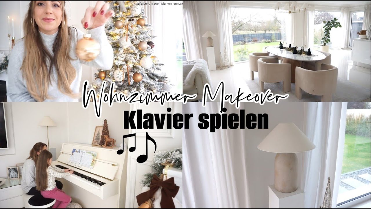 letzter Vlog 2024!  Wohnzimmer Makeover | Esstisch & Stühle Klavier spielen | MAYRA JOANN