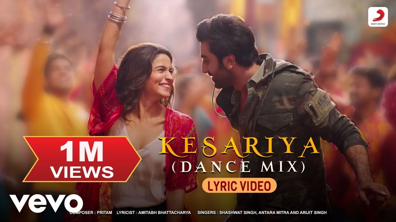 Kesariya (Dance Mix) - Lyric Video | Brahmāstra | Amitabh B | Ranbir | Alia | Pritam