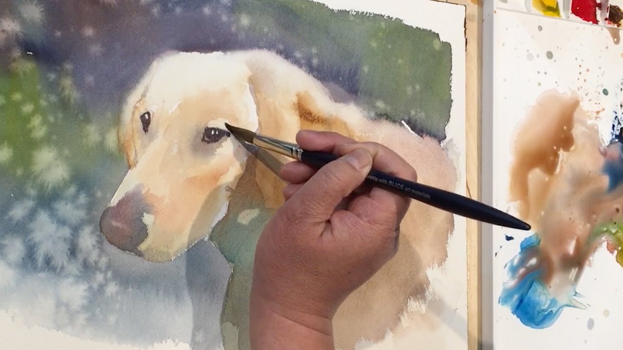 Animals #7 - Watercolor Painting of a Dog named Rosie