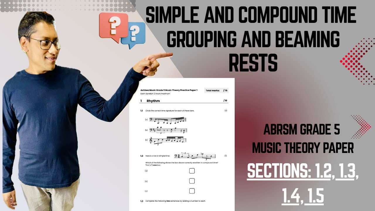 ABRSM Grade 5 Theory – Rhythm & Beaming Notes | Sections 1.2–1.5 (Part 2)