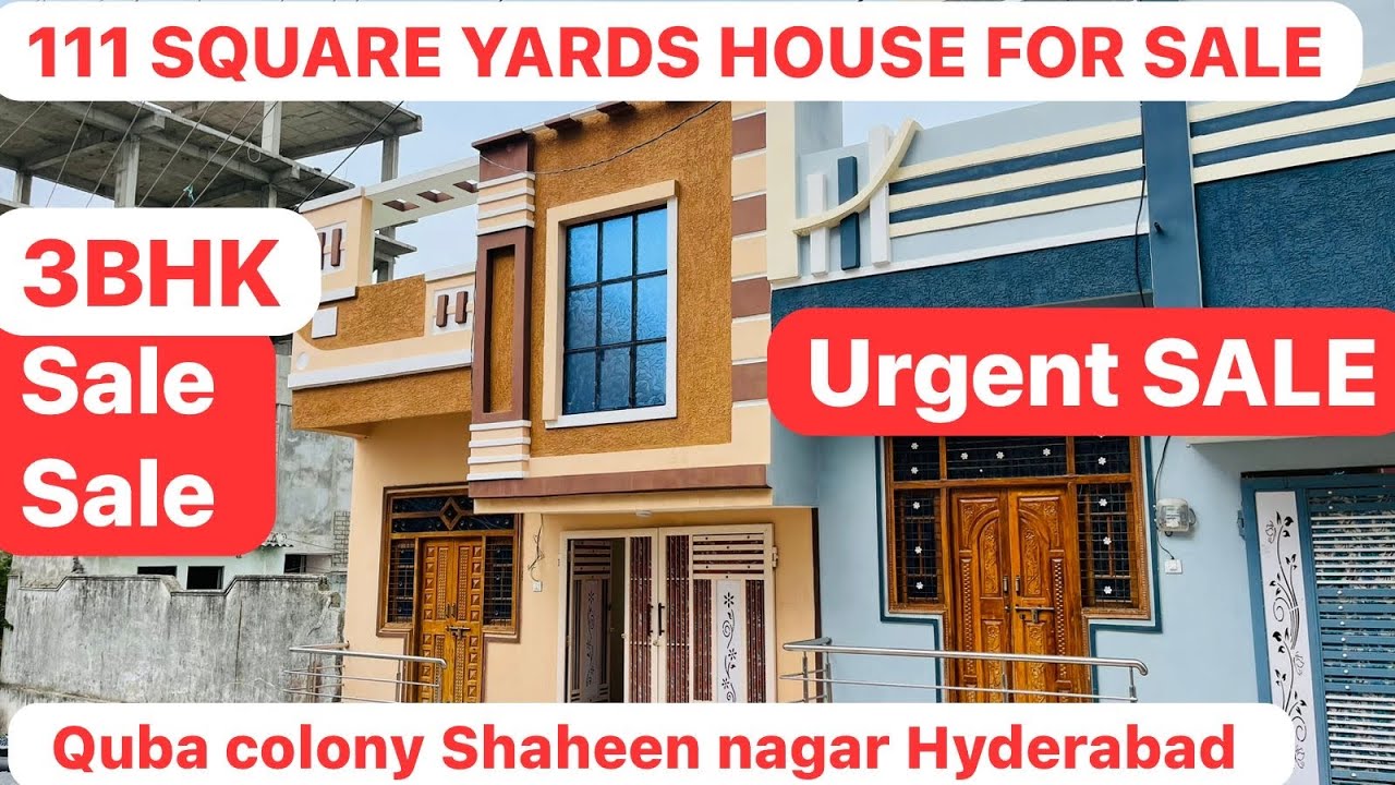 📲(7981657723) 111 SQUARE YARDS 3BHK HOUSE FOR SALE REGISTERI QUBA COLONY SHAHEEN NAGAR HYDERABAD