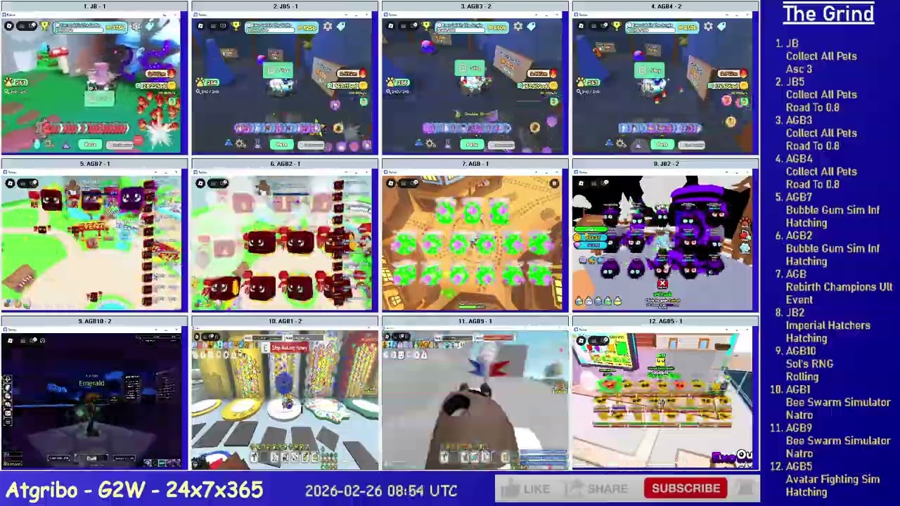 Ep. 1247 - Grinding 12 Alts on Roblox (IH, BGSI, RCU, AFS, SR, BSS, CAP)