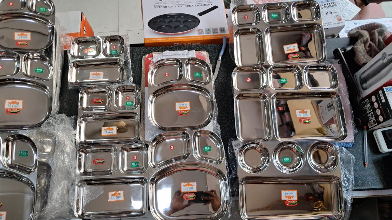 Bhojan thal / bhojan thali / partition plate high quality stainless steel 20G