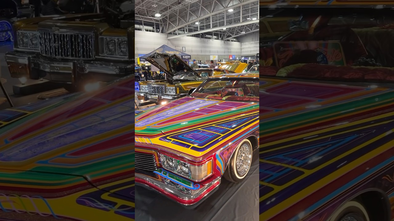 Classic Cars with detailed custom paint jobs at the 2024 Lowrider Super Show in Nagoya, Japan!
