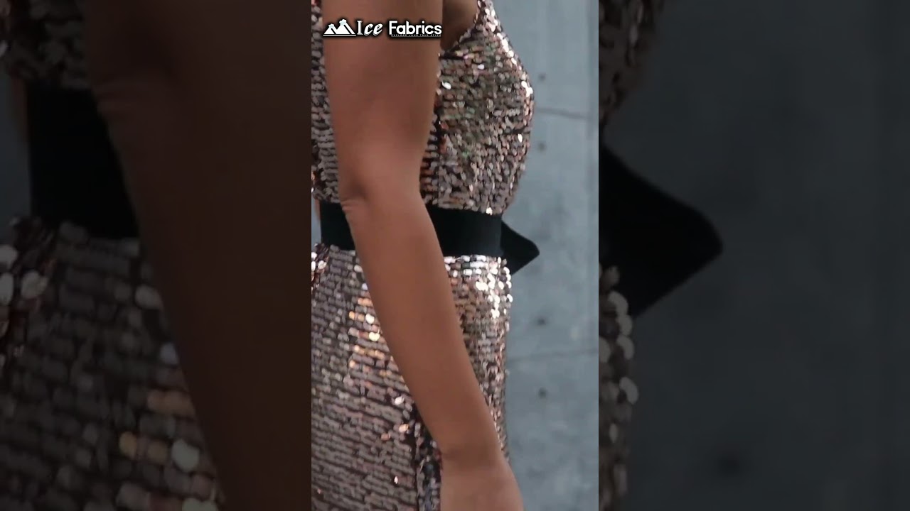 All Over Sequins Fabric | Shiny Fabric | Sequin Dress Designs | Party Dress | Night Club Icefabrics