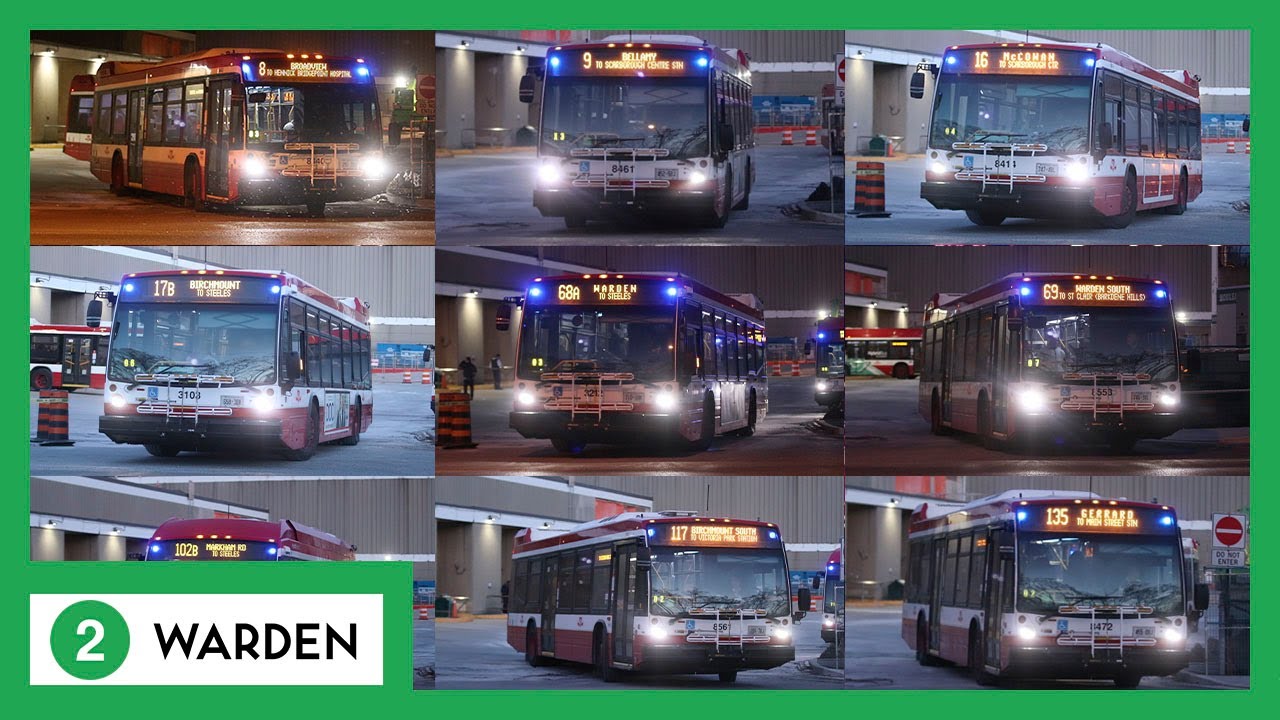 TTC 2nd Last Day of Buses Exiting Warden Station Bus Terminal