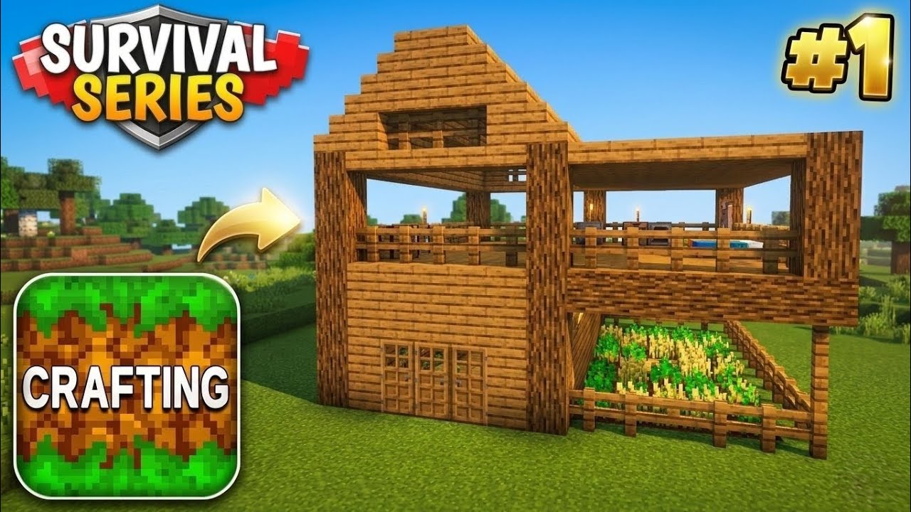 Crafting and building survival series EP-1 in Hindi 🔥