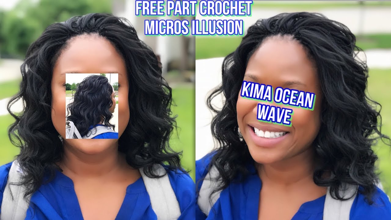 FREE PART MICRO BRAIDS ILLUSION CROCHET - KIMA OCEAN WAVE 8