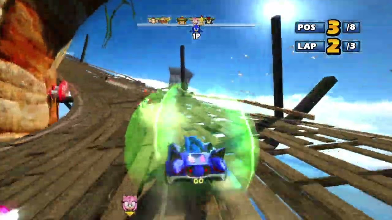 Sonic & Sega All Stars Racing - Xbox 360 Gameplay - Single Race - Whale Lagoon
