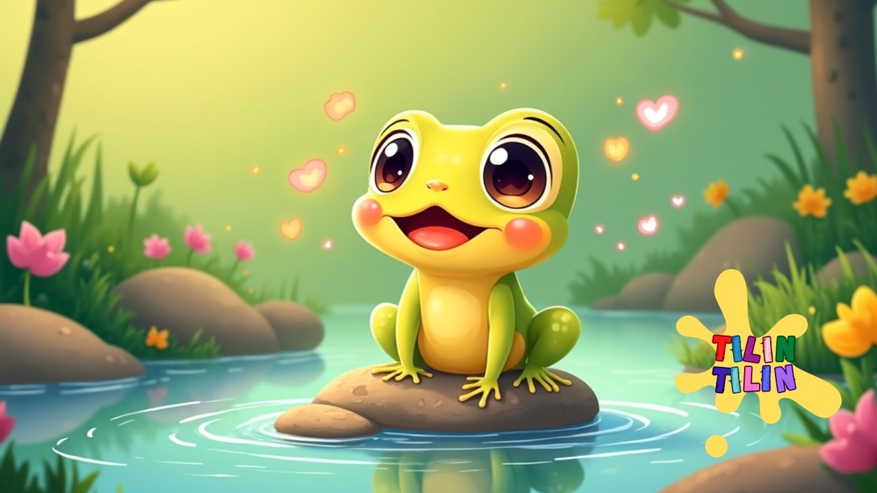 🐸 Rã Saltitante – Canção Infantil 🌈💧🎶🐸 Rã Saltitante | Música Infantil Divertida para Crianças 🌈💦