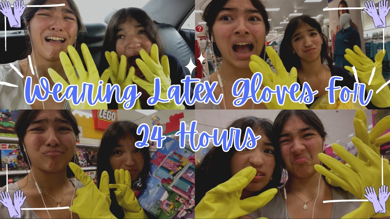 Wearing Latex Surgical Gloves For 24 Hours Challenge!! (NEVER AGAIN)