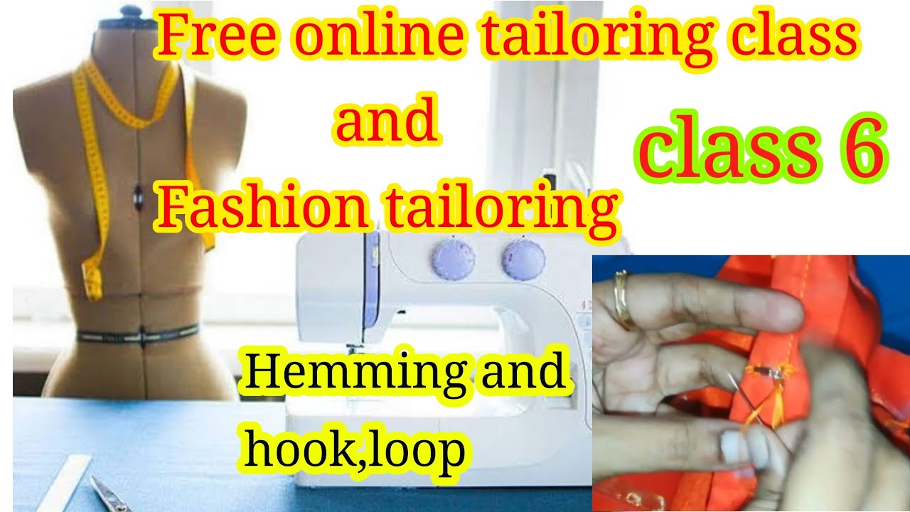 Free online tailoring class 6/Hemming and hook and loop stitching/கொக்கி கட்டுவது எப்படி?